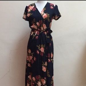 Olivaceous maxi wrap dress